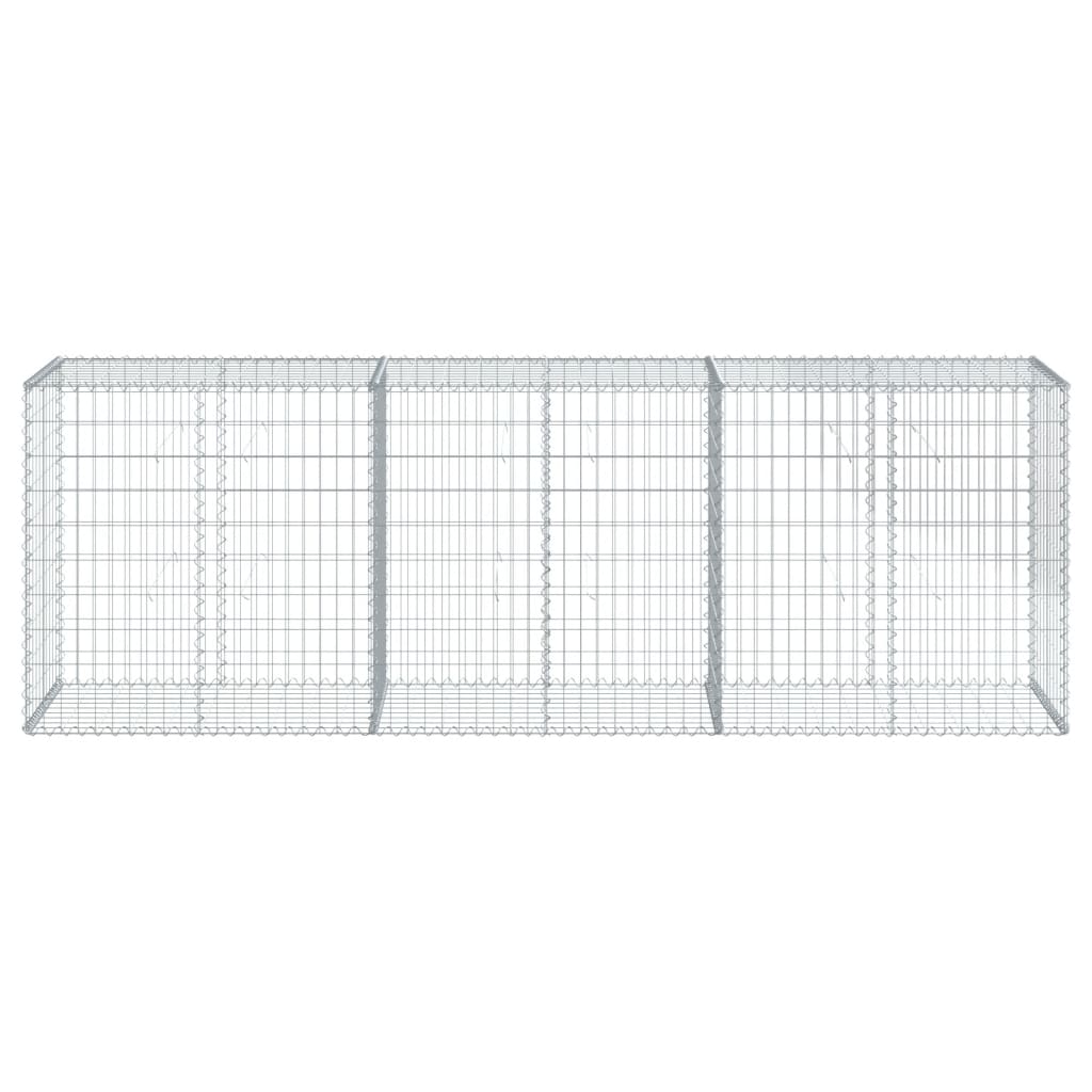 Gabione mit Deckel 300x50x100 cm Verzinktes Eisen