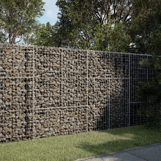 Gabione mit Deckel 200x100x150 cm Verzinktes Eisen