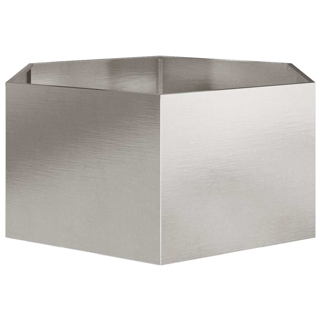 Pflanzkübel Sechseckig 104x90x45 Edelstahl
