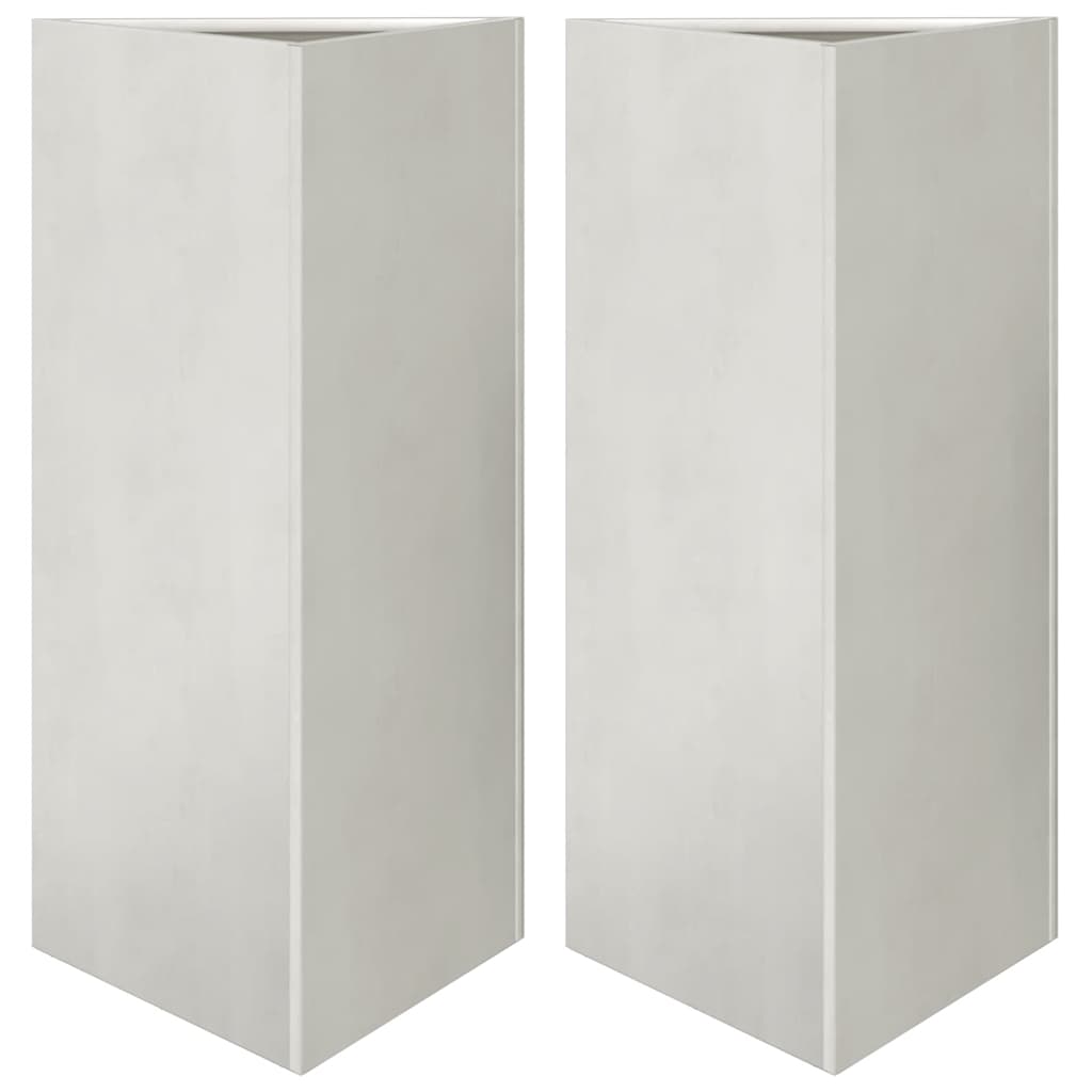 Pflanzkübel 2 Stk. Dreieckig 40x34,5x75 cm Edelstahl