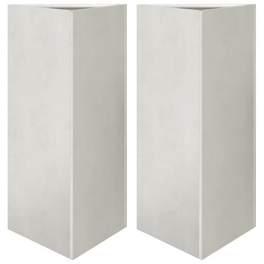 Pflanzkübel 2 Stk. Dreieckig 40x34,5x75 cm Edelstahl