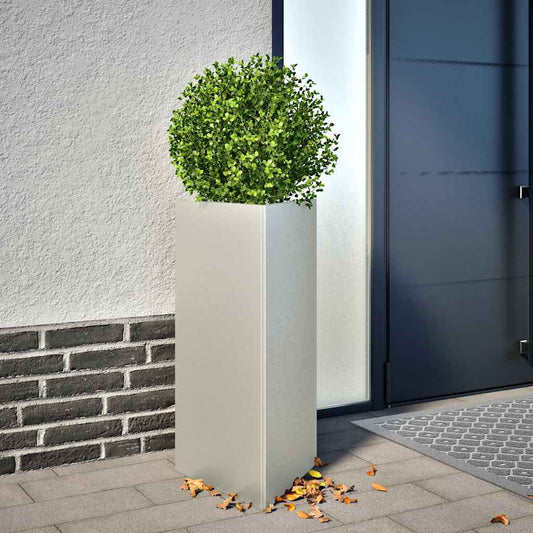 Pflanzkübel 2 Stk. Dreieckig 40x34,5x75 cm Edelstahl