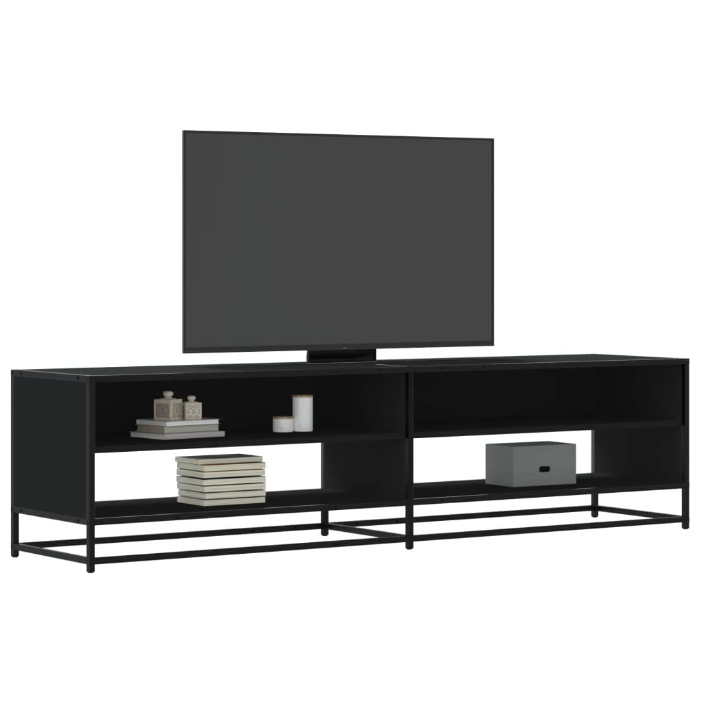 TV-Schrank Schwarz 180,5x40x46 cm Holzwerkstoff