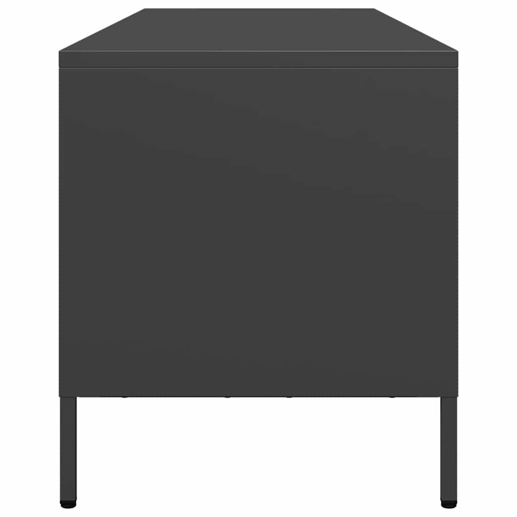 TV-Schrank Schwarz 135x39x43,5 cm Kaltgewalzter Stahl