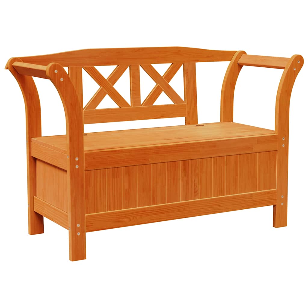 Bank Outdoor Braun 119 x 44 x 76 cm Massives Kiefernholz