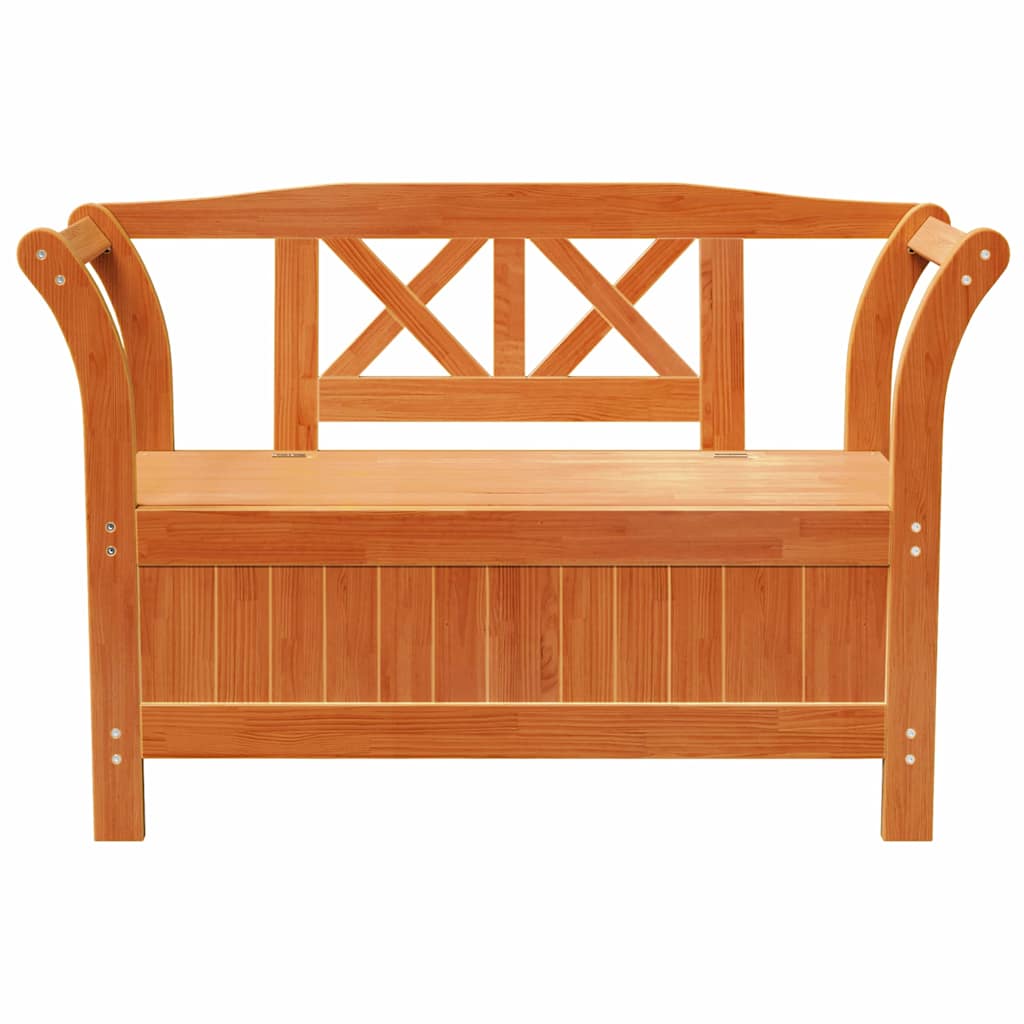 Bank Outdoor Braun 119 x 44 x 76 cm Massives Kiefernholz