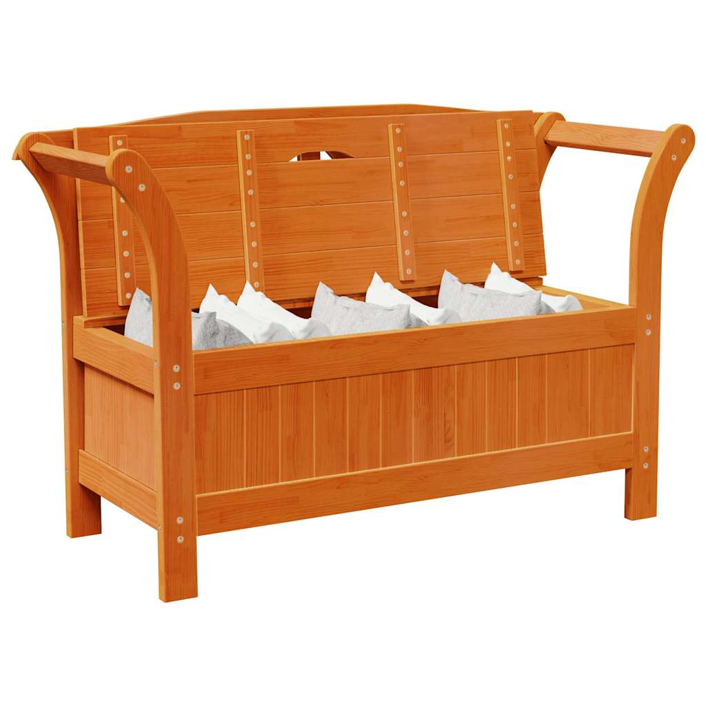 Bank Outdoor Braun 119 x 44 x 76 cm Massives Kiefernholz