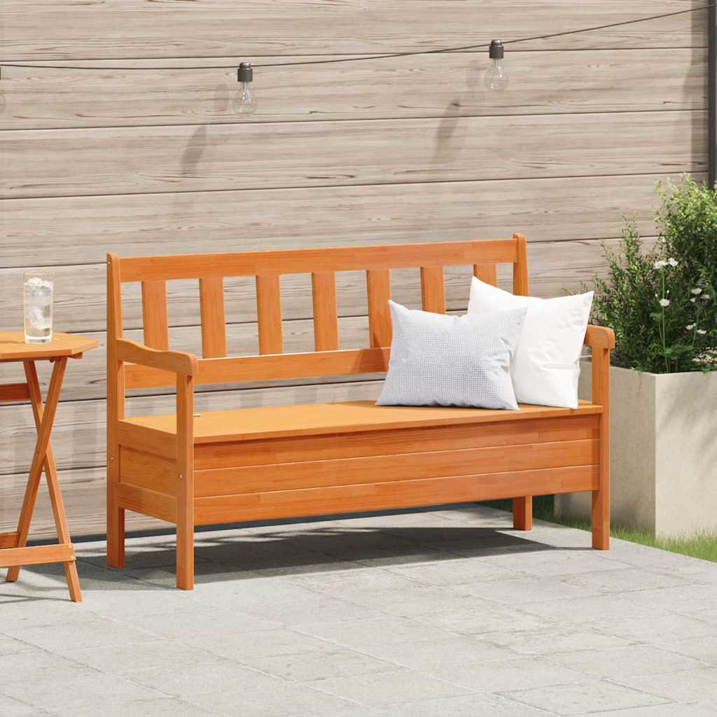 Bank Outdoor Braun 119 x 44 x 76 cm Massives Kiefernholz
