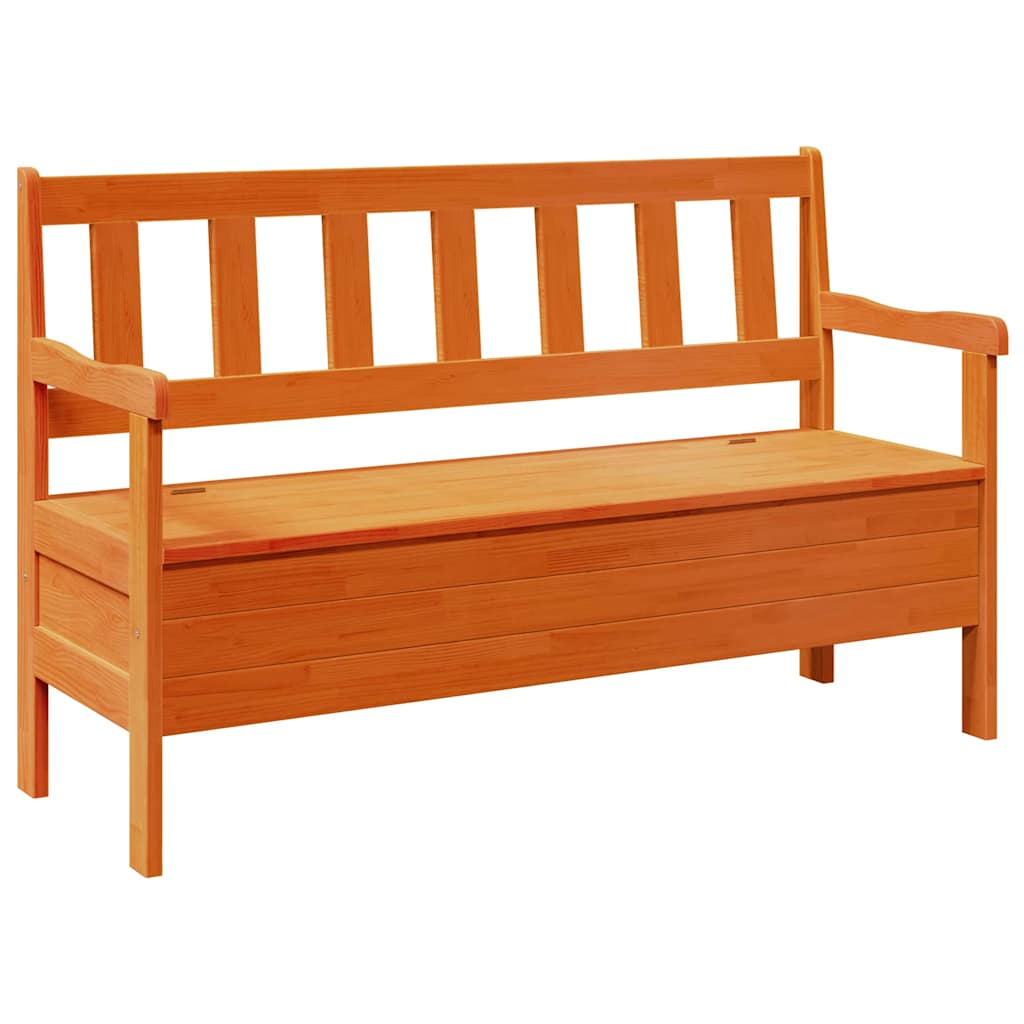 Bank Outdoor Braun 119 x 44 x 76 cm Massives Kiefernholz