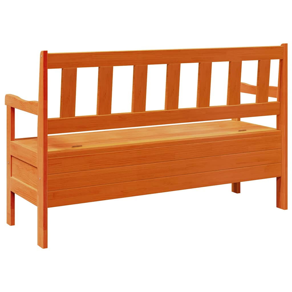 Bank Outdoor Braun 119 x 44 x 76 cm Massives Kiefernholz