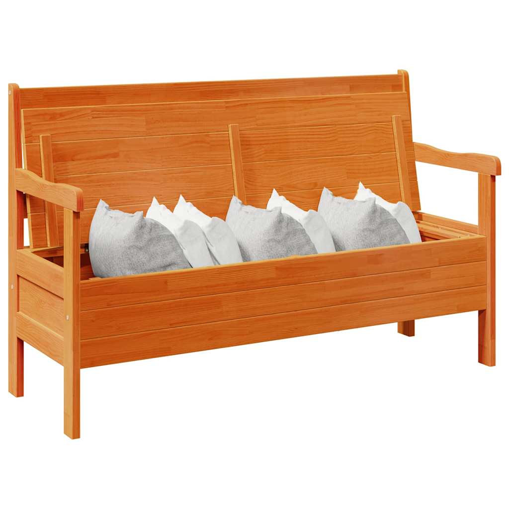 Bank Outdoor Braun 119 x 44 x 76 cm Massives Kiefernholz
