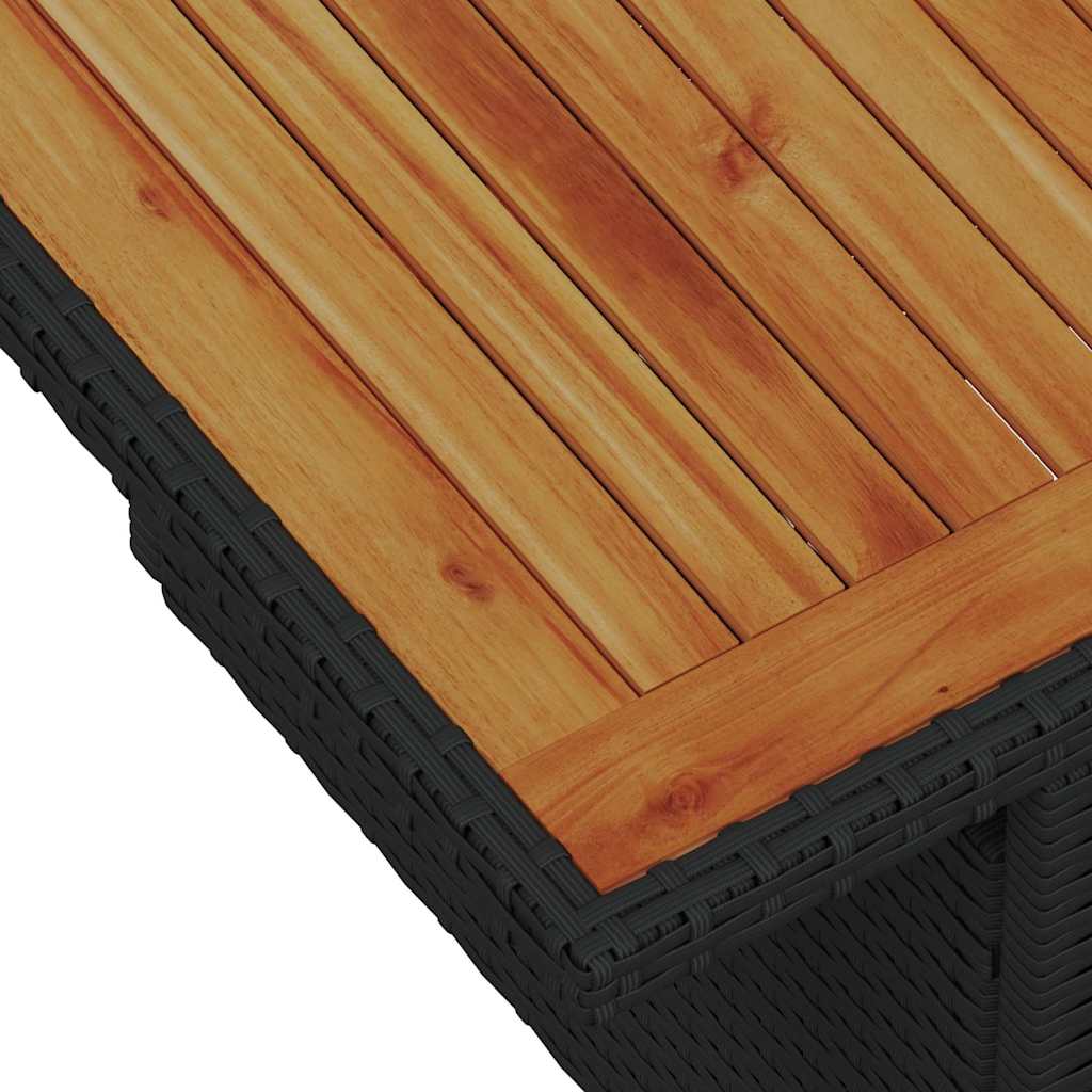 Garten Essgruppe mit Kissen 7 pcs Schwarz und Beige