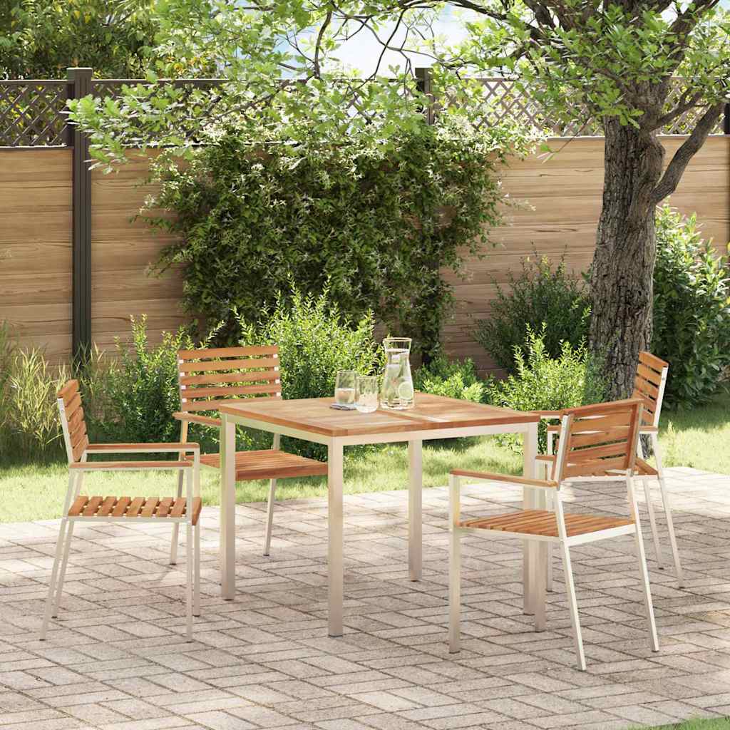 Esstisch Braun 90 x 90 x 75 cm Massivholz Teak