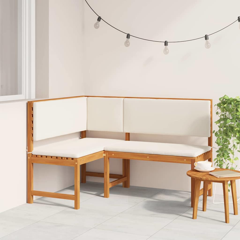 Gartenstuhl mit Kissen Braun 140 x 100 x 91cm Massivholz Akazie