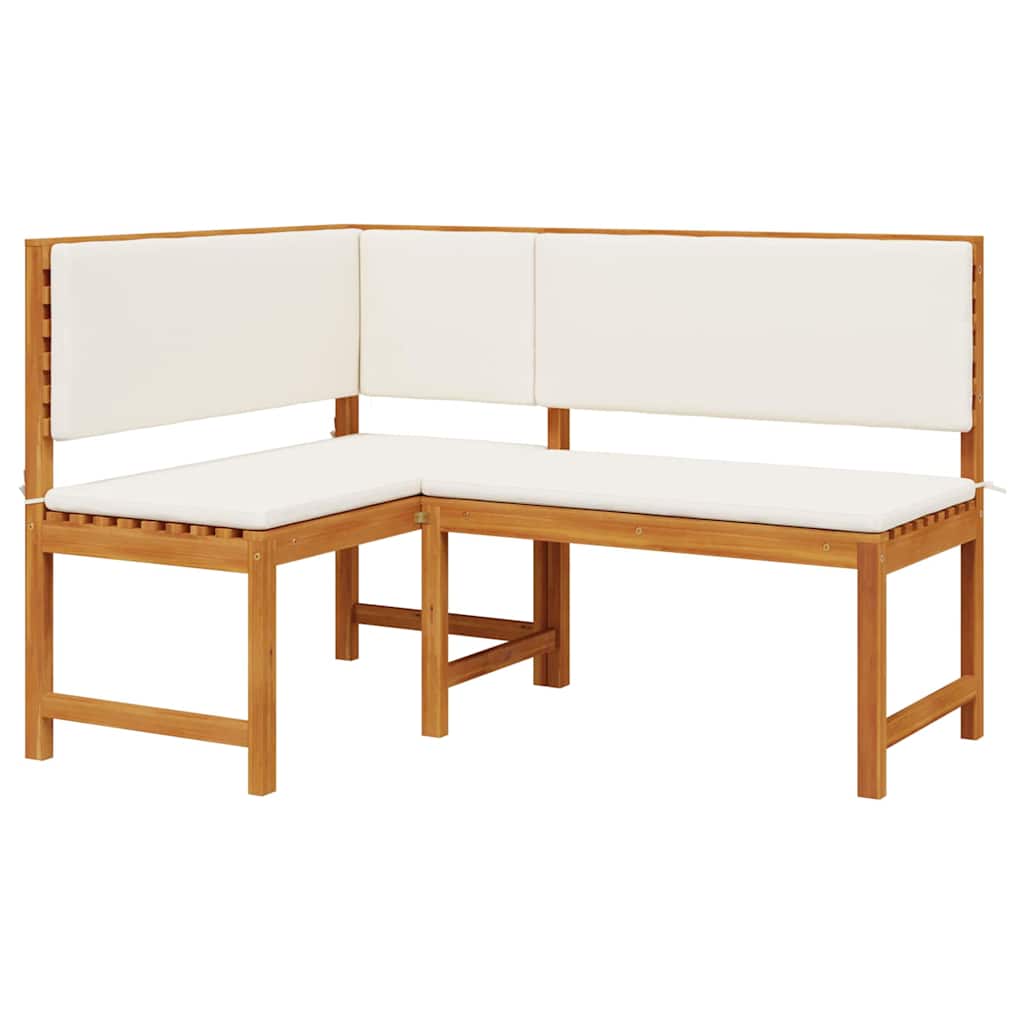 Gartenstuhl mit Kissen Braun 140 x 100 x 91cm Massivholz Akazie