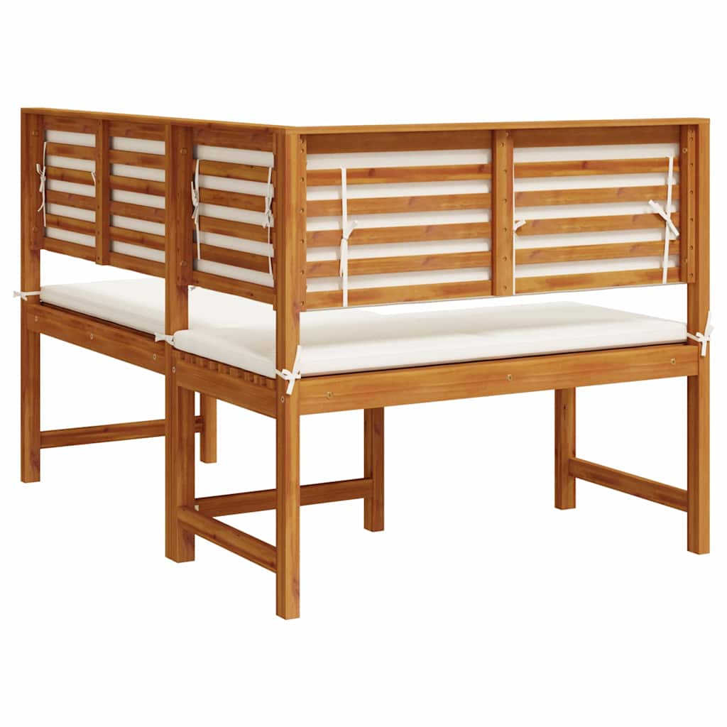 Gartenstuhl mit Kissen Braun 140 x 100 x 91cm Massivholz Akazie