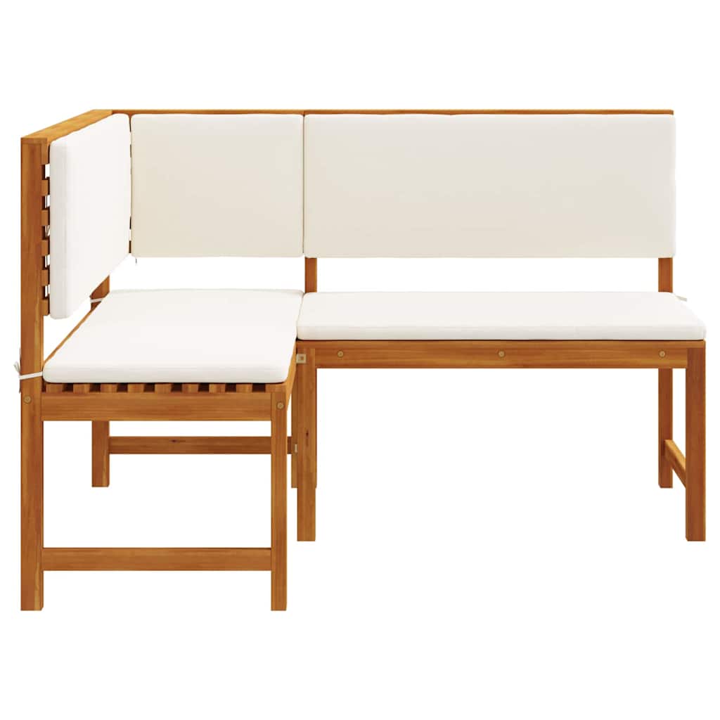 Gartenstuhl mit Kissen Braun 140 x 100 x 91cm Massivholz Akazie