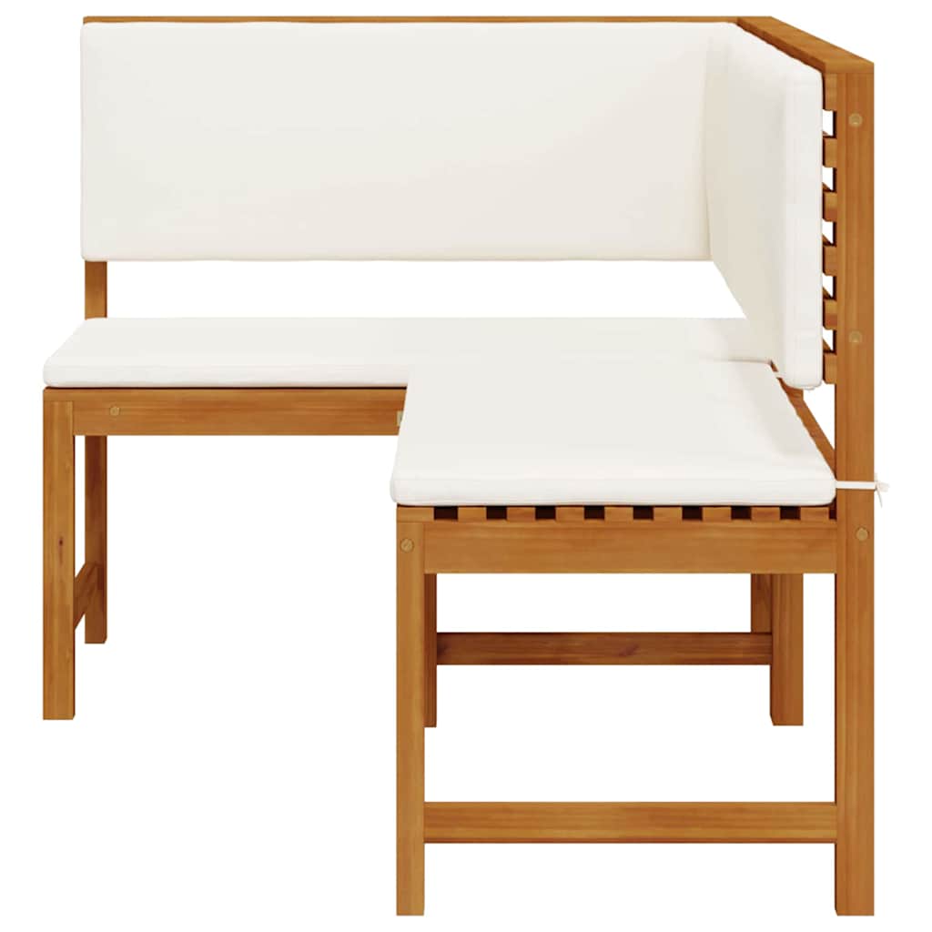 Gartenstuhl mit Kissen Braun 140 x 100 x 91cm Massivholz Akazie