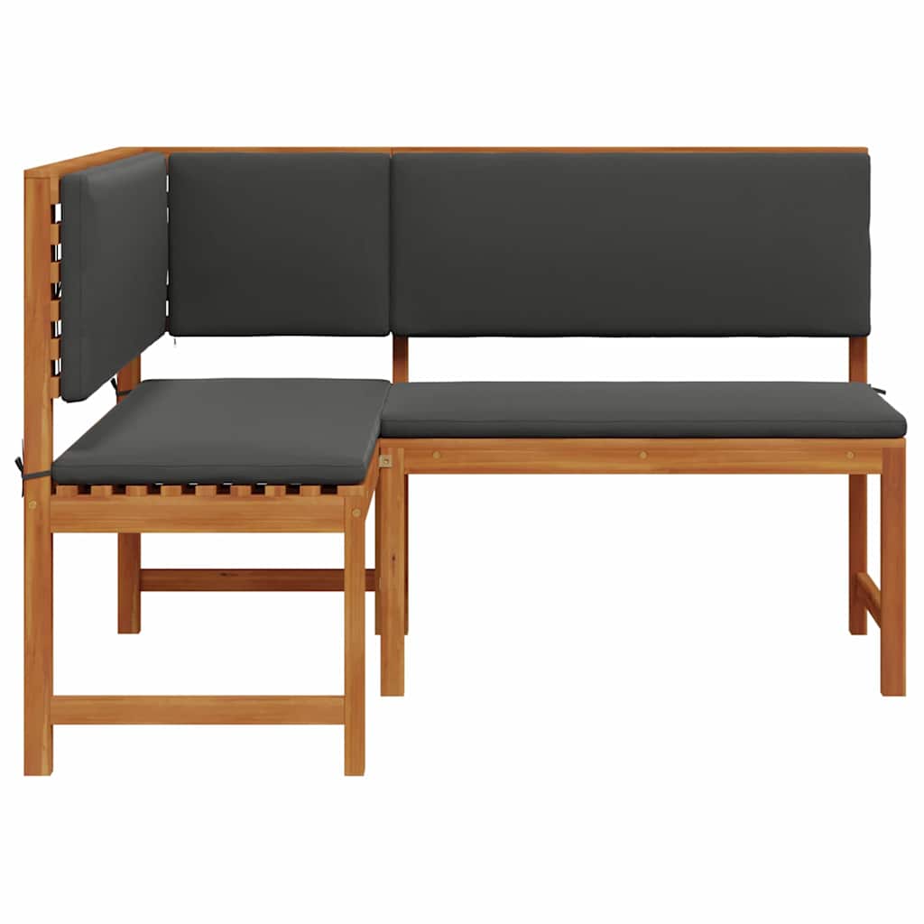 Gartenstuhl mit Kissen Braun 140 x 100 x 91cm Massivholz Akazie