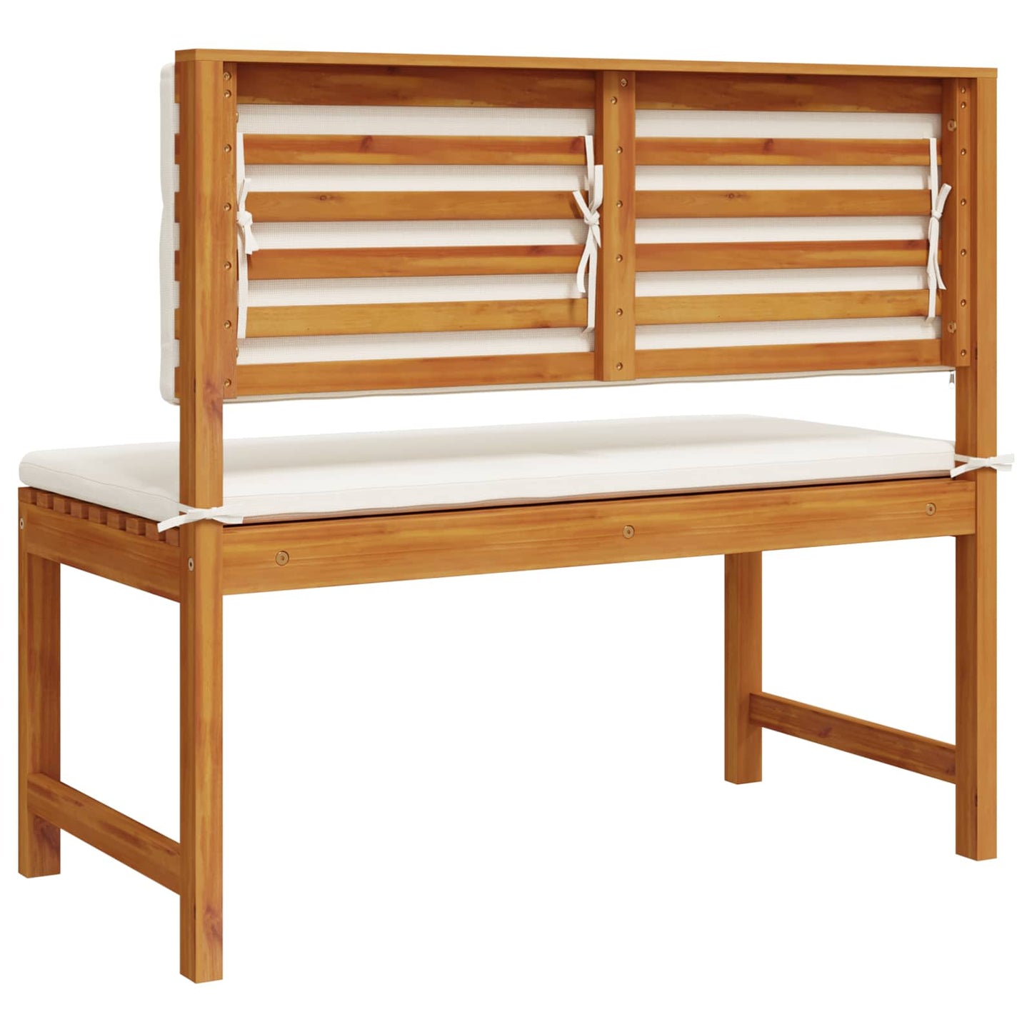 Gartenstuhl mit Kissen Braun 100 x 50 x 91cm Massivholz Akazie