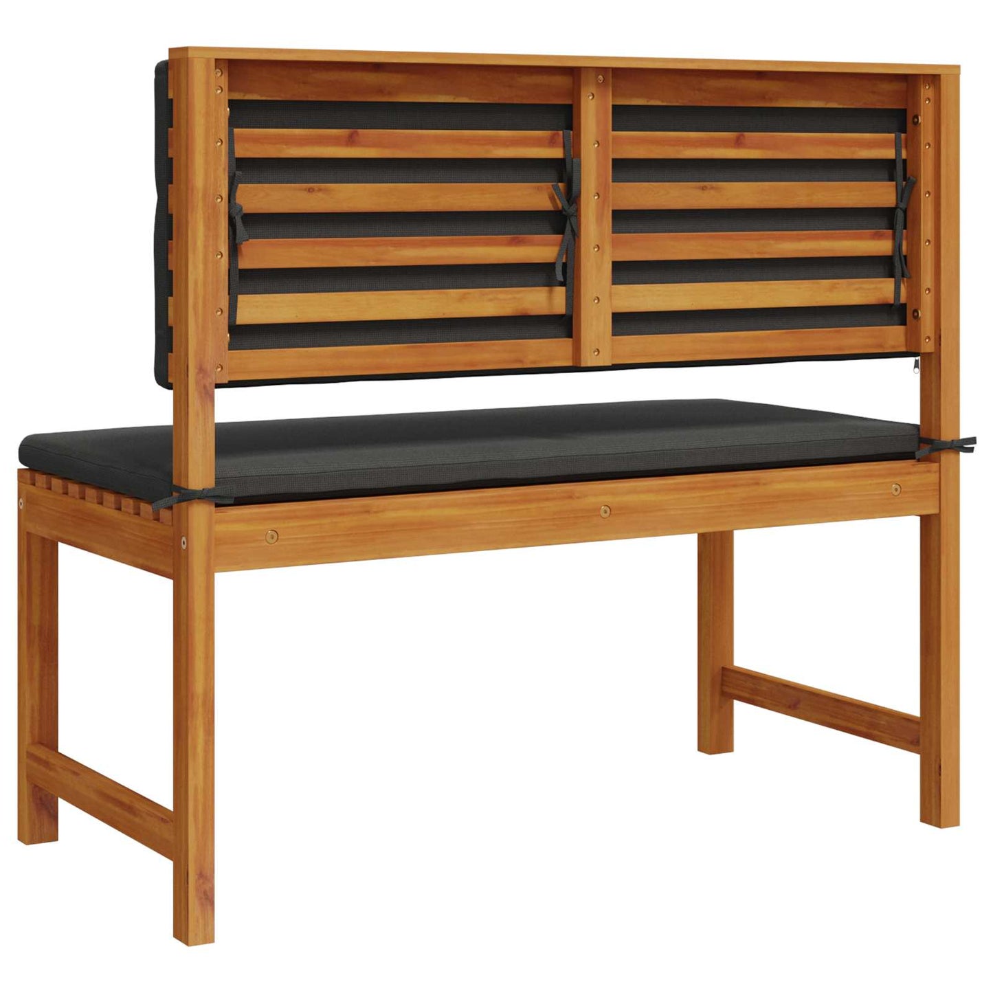 Gartenstuhl mit Kissen Braun 100 x 50 x 91cm Massivholz Akazie