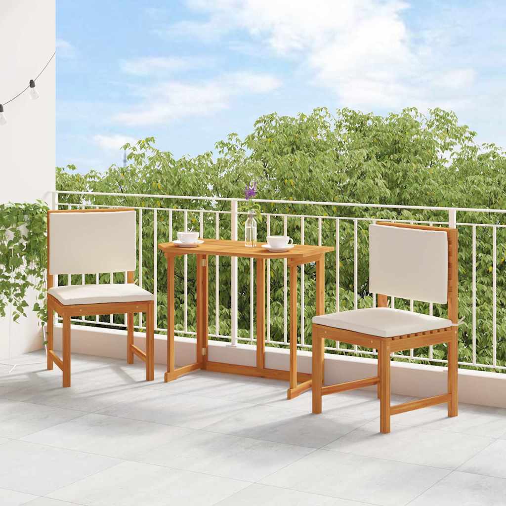 Gartenstuhl mit Kissen 2 pcs Braun Massivholz Akazie