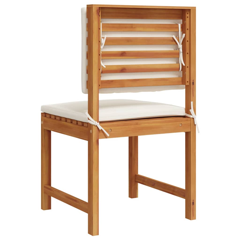 Gartenstuhl mit Kissen 2 pcs Braun Massivholz Akazie