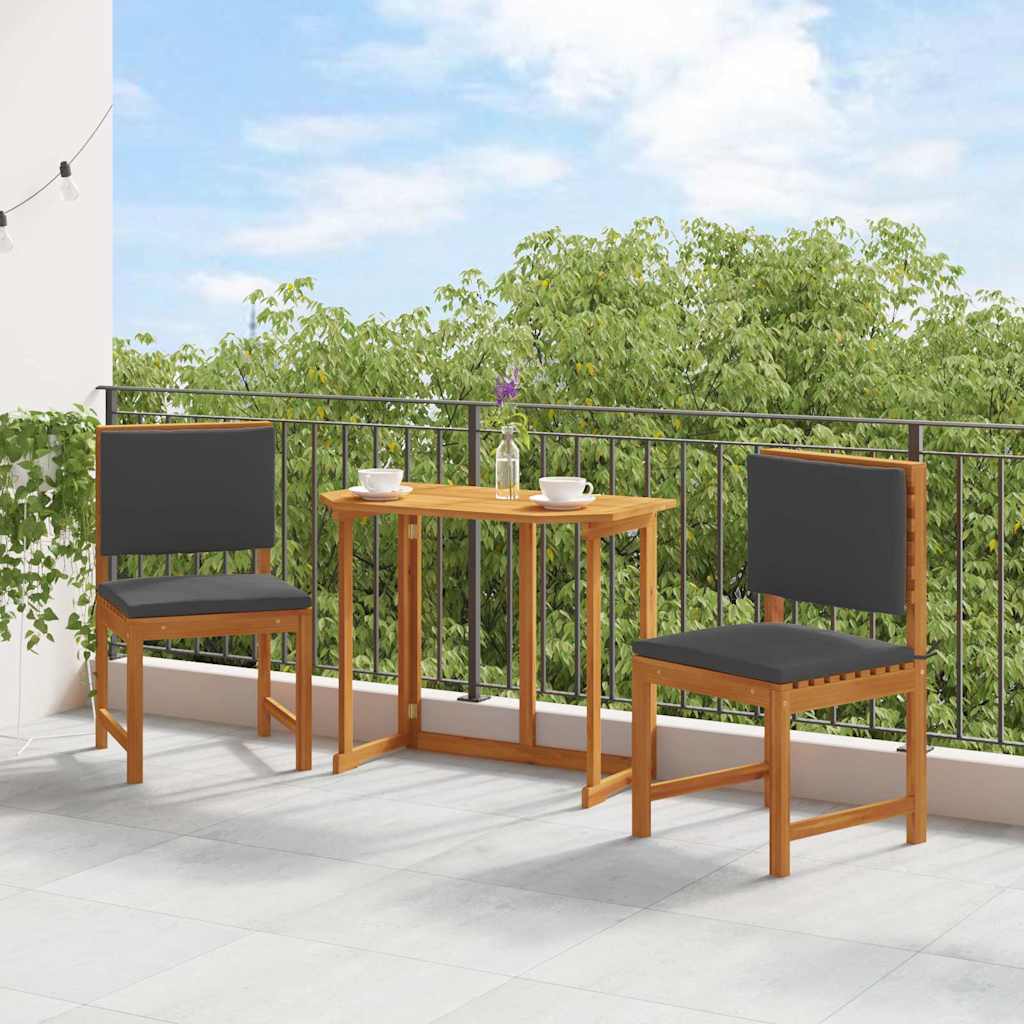 Gartenstuhl mit Kissen 2 pcs Braun Massivholz Akazie