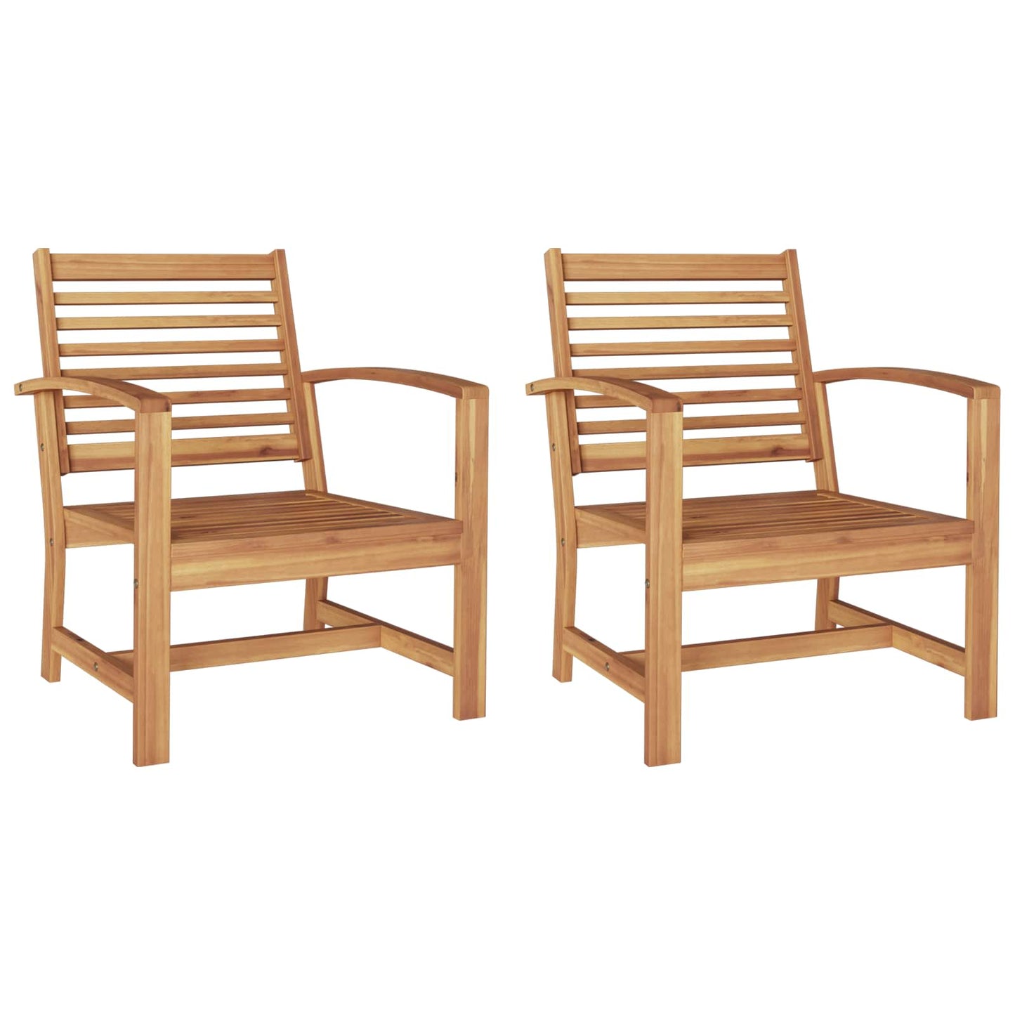 Stuhl 2 Stück Braun 65 x 60 x 76,5 cm Massivholz Teak