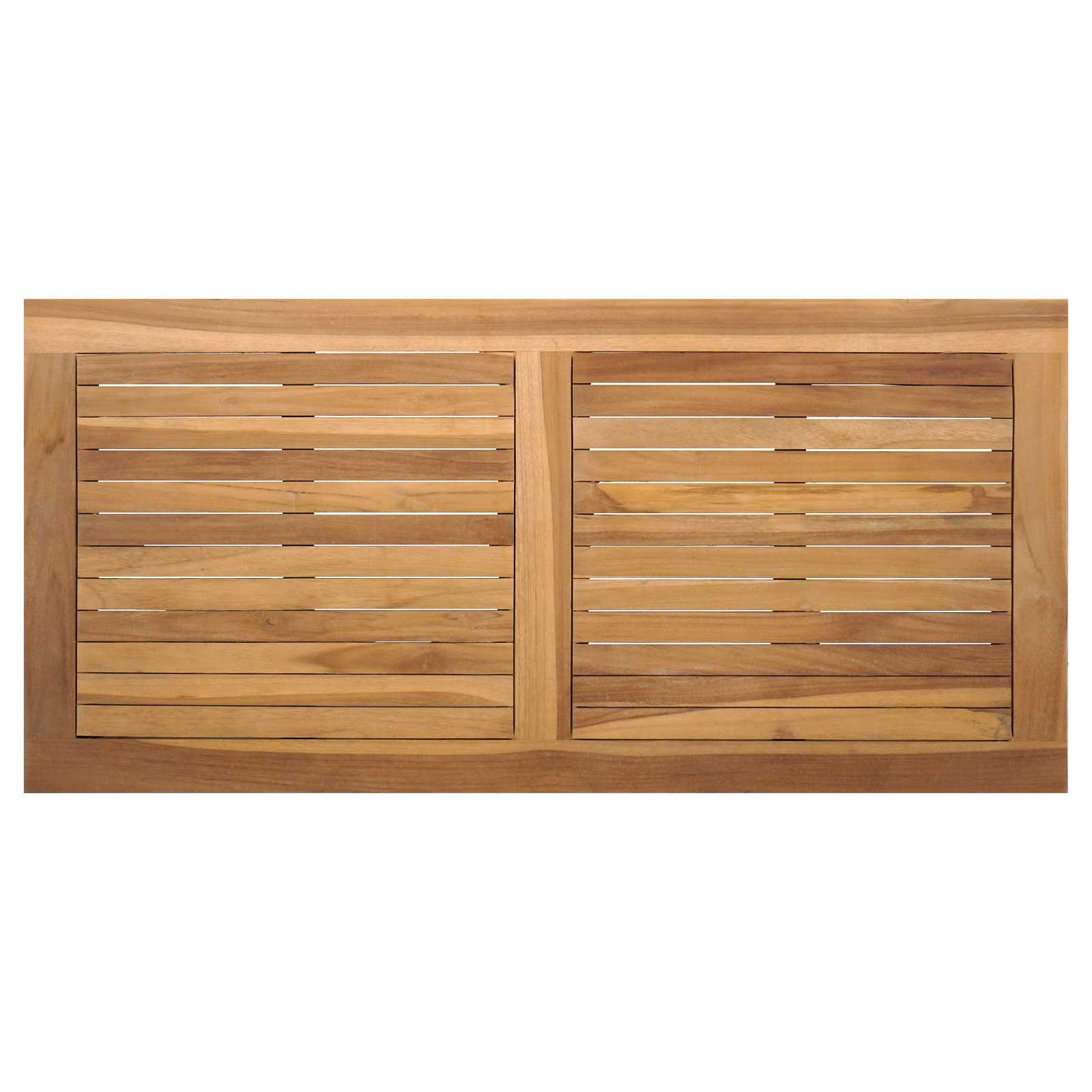 Gartenbank und Tischset 2 Stück Braun Massivholz Teak
