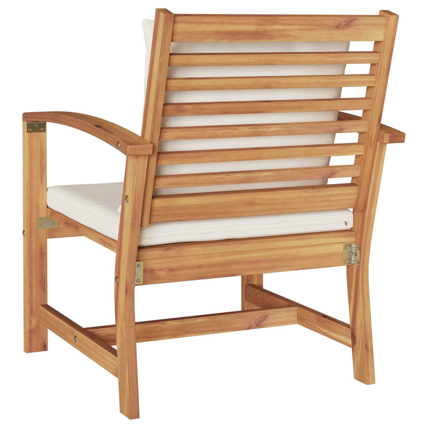 Stuhl 2 Stück Braun und Creme 65 x 60 x 76,5 cm Massivholz Teak