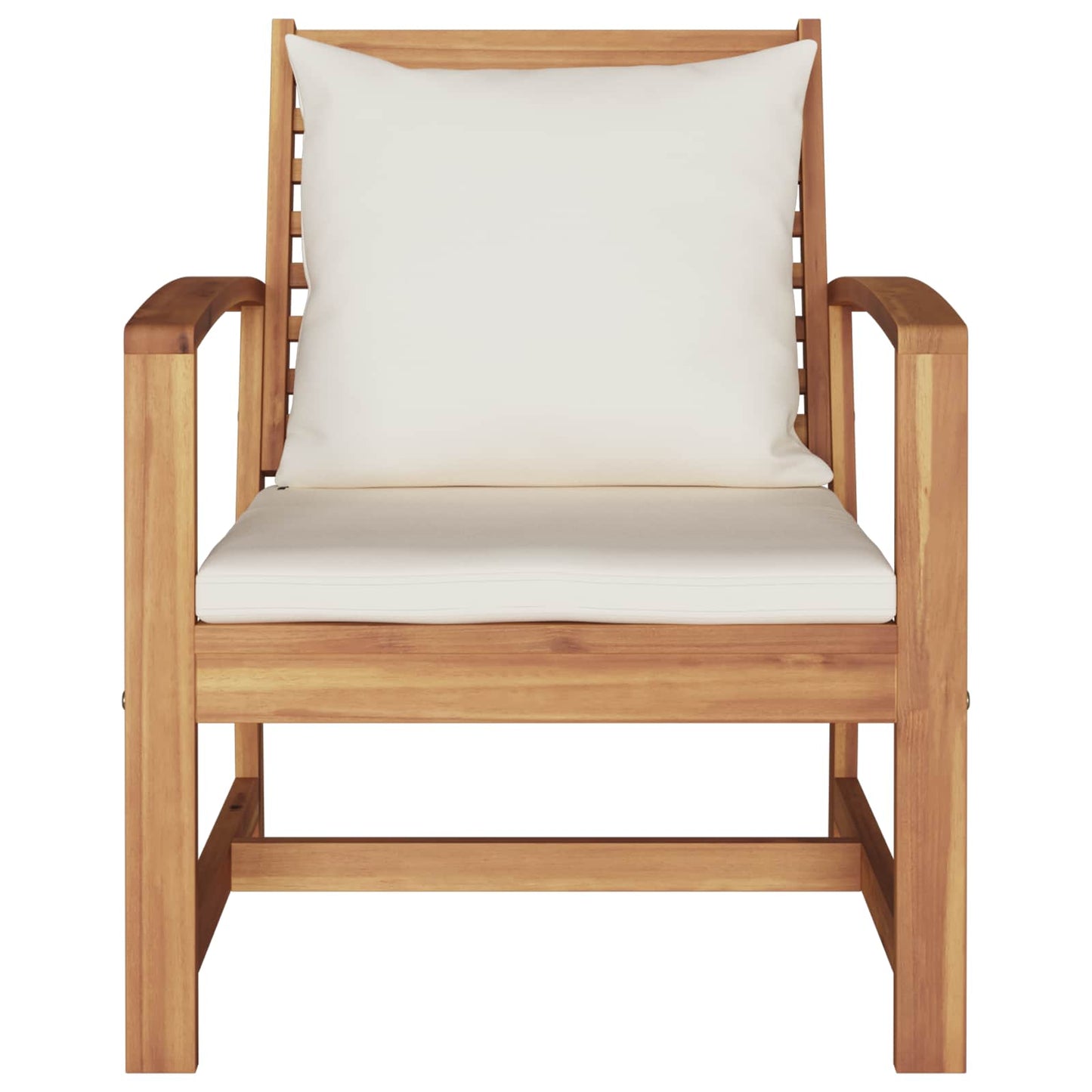 Stuhl 2 Stück Braun und Creme 65 x 60 x 76,5 cm Massivholz Teak