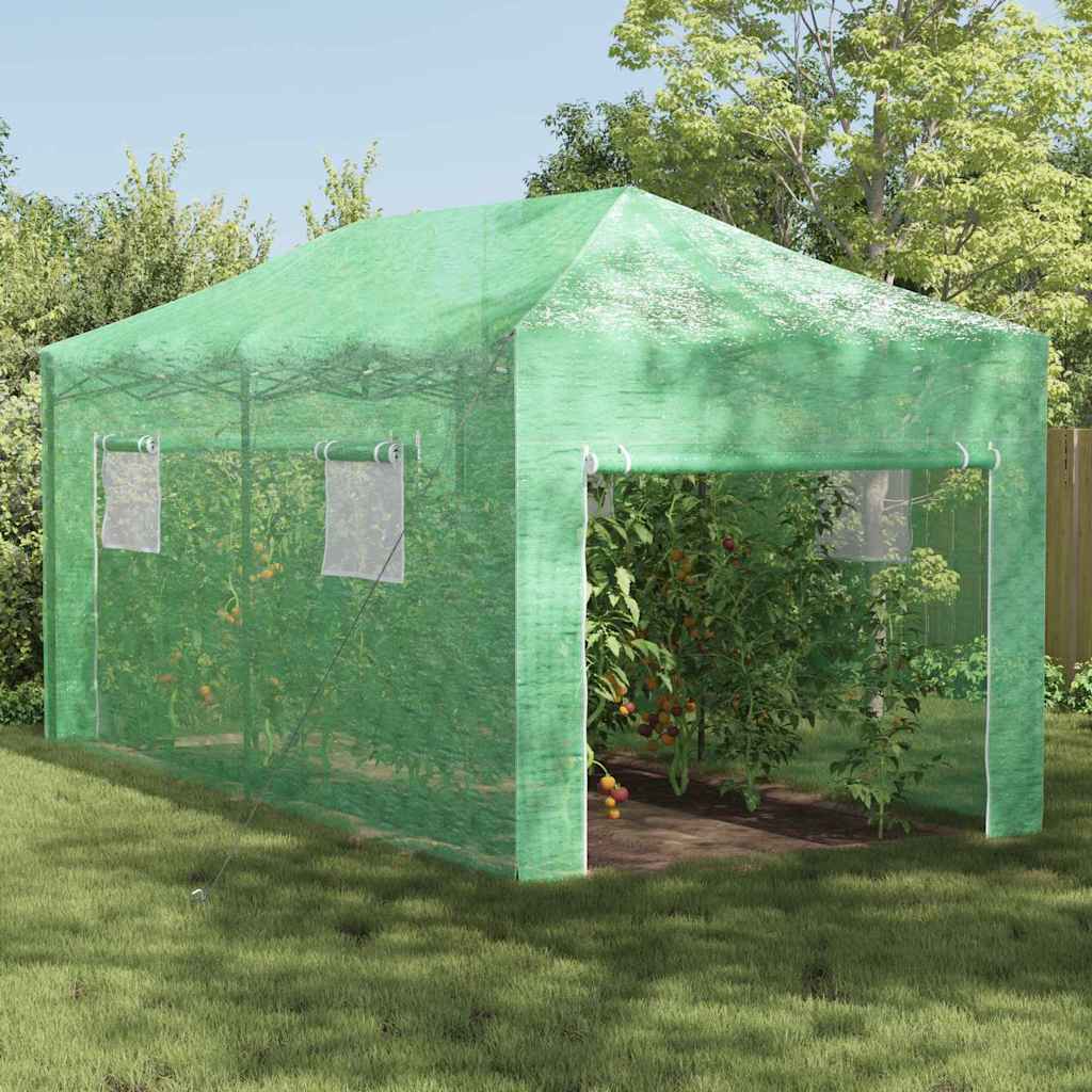 Gewächshaus mit Pop-up-Rahmen Grün 290 x 580 x 315 cm Eisen