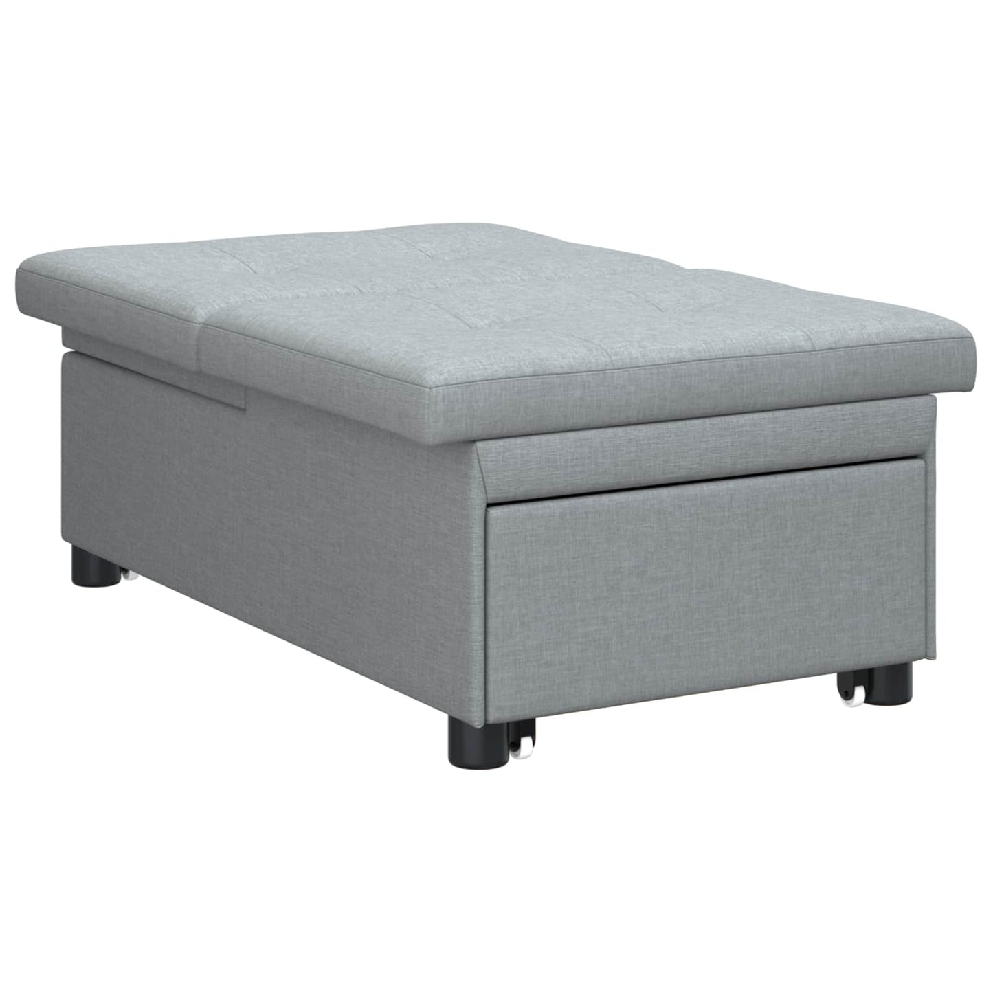 Schlafsofa Ausziehbar Hellgrau 194 x 50 x 82 cm Stoff