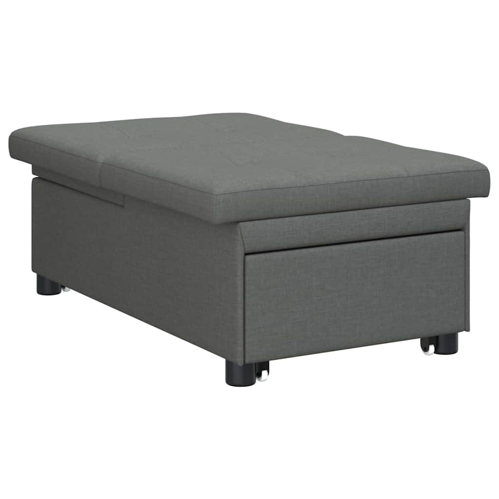 Schlafsofa Ausziehbar Dunkelgrau 194 x 50 x 82 cm Stoff