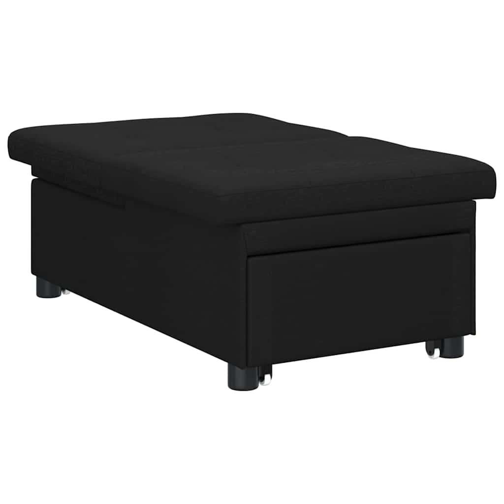 Schlafsofa Ausziehbar Schwarz 194 x 50 x 82 cm Stoff