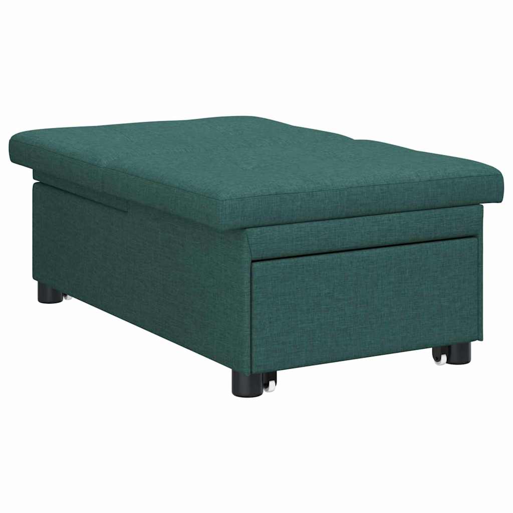 Schlafsofa Ausziehbar Dunkelgrün 194 x 50 x 82 cm Stoff