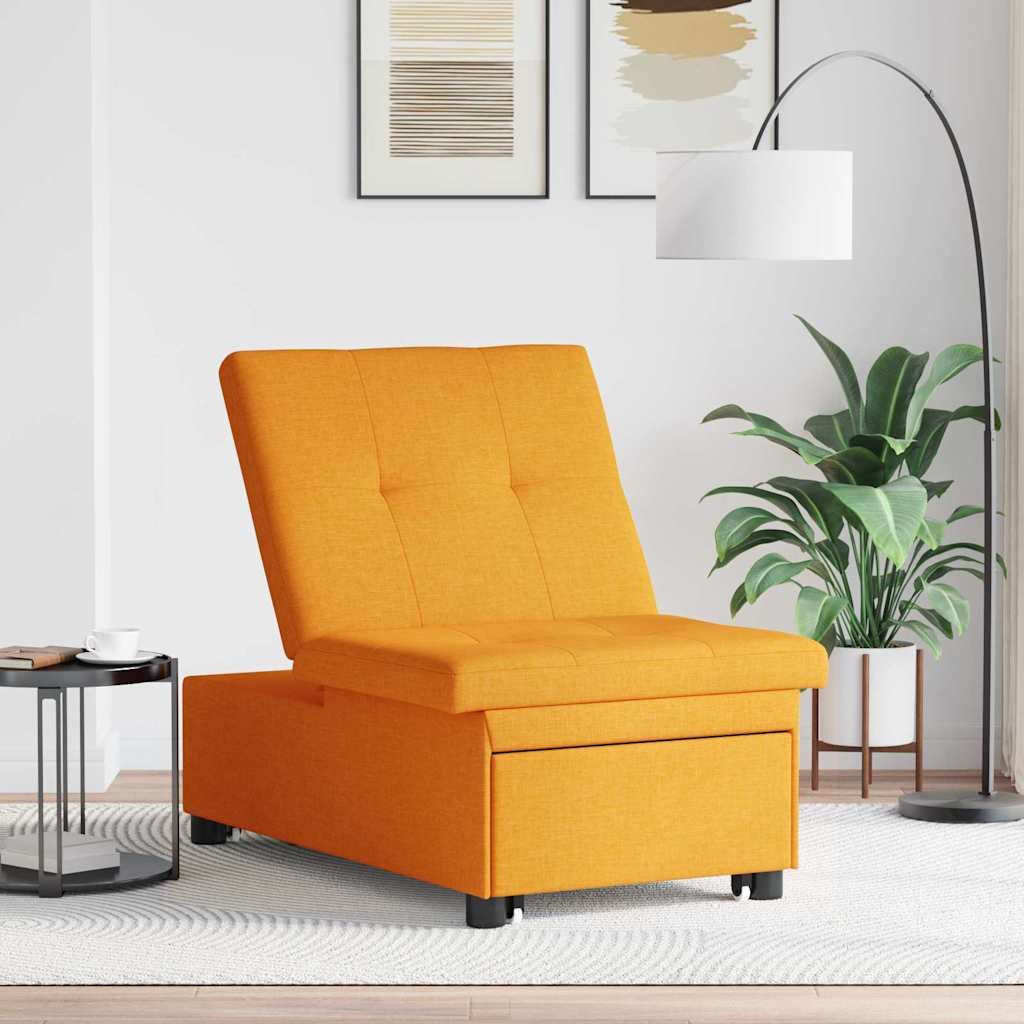 Schlafsofa Ausziehbar Dunkelgelb 194 x 50 x 82 cm Stoff