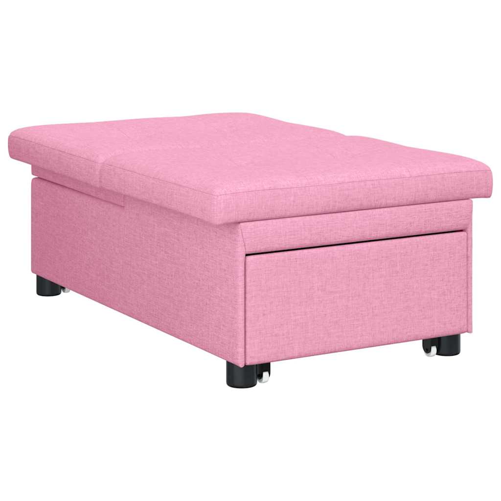 Schlafsofa Ausziehbar Rosa 194 x 50 x 82 cm Stoff