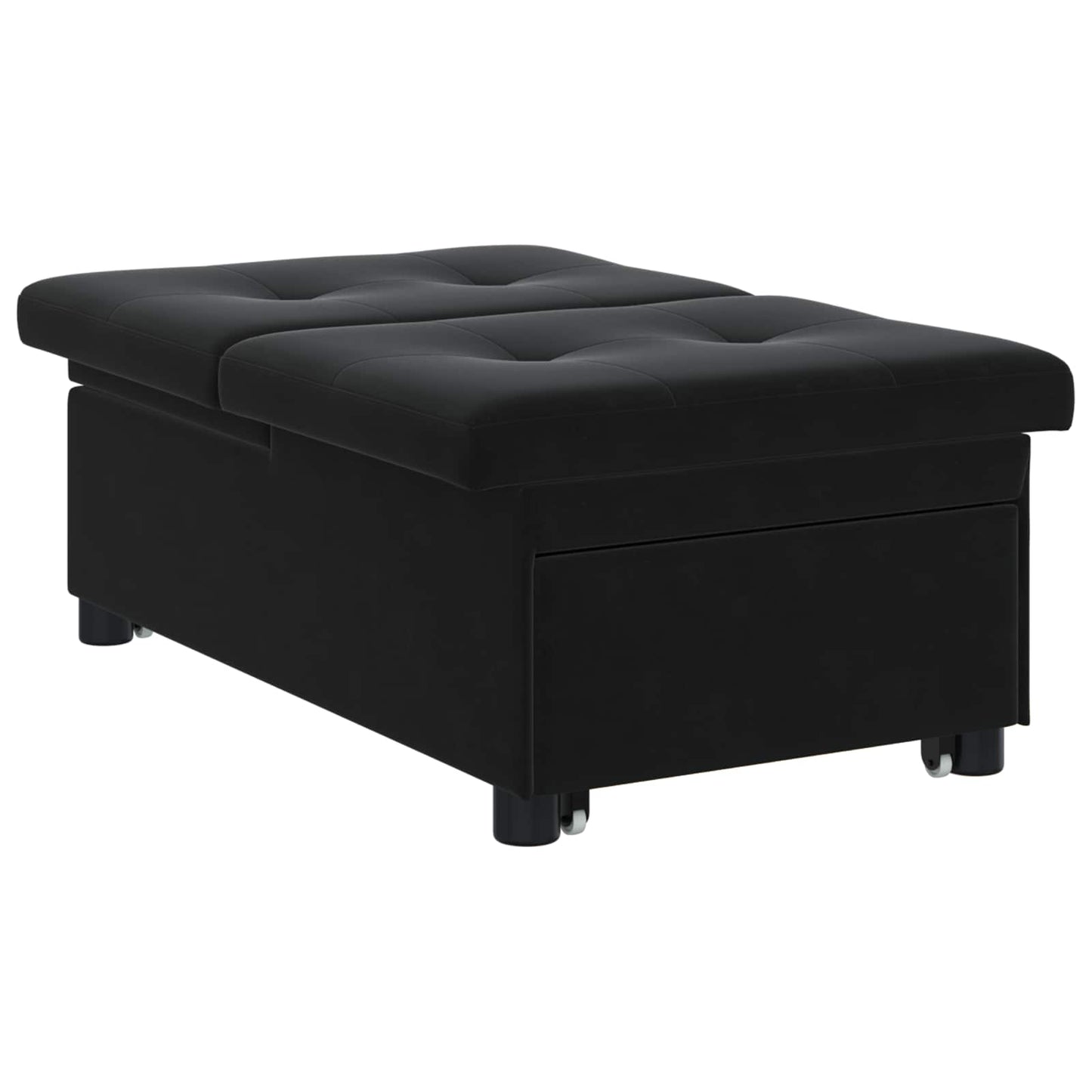Schlafsofa Schwarz 194 x 67 x 82 cm Samt