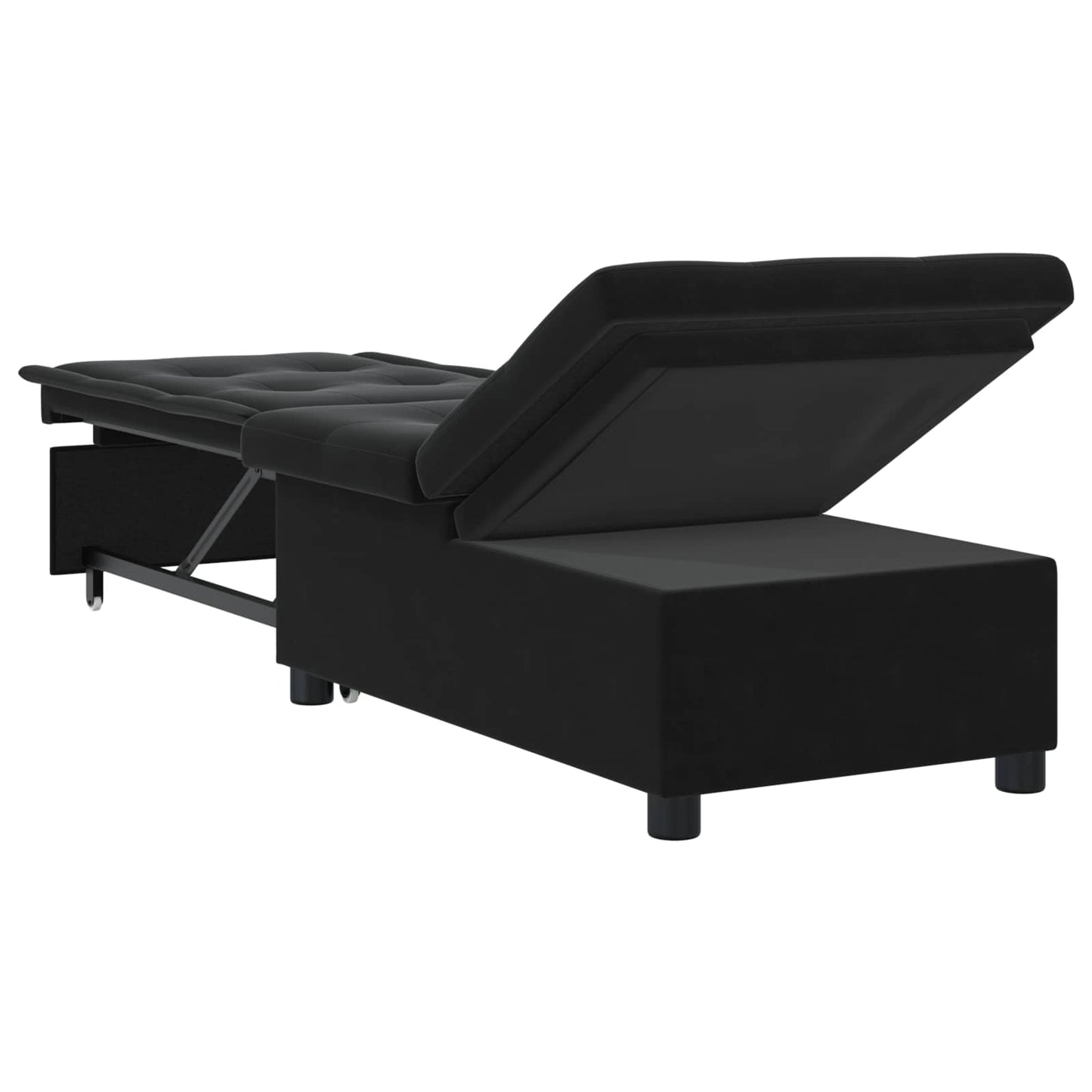 Schlafsofa Schwarz 194 x 67 x 82 cm Samt