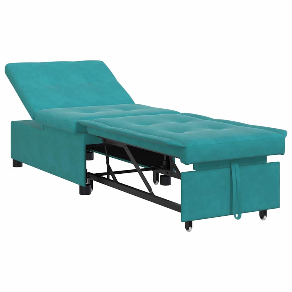 Schlafsofa Türkis 194 x 67 x 82 cm Samt