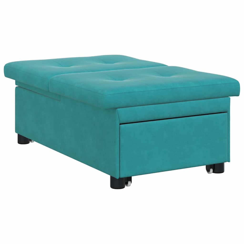 Schlafsofa Türkis 194 x 67 x 82 cm Samt
