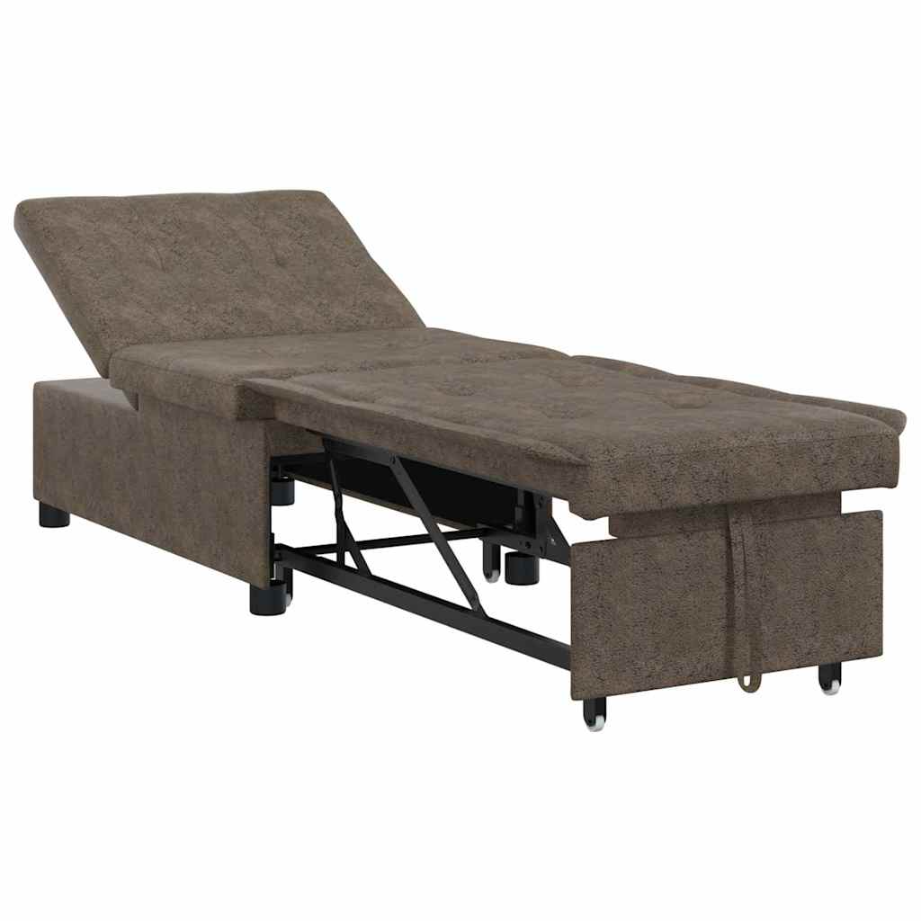 Schlafsofa Dunkelgrau 194 x 67 x 82 cm Huahua Stoff