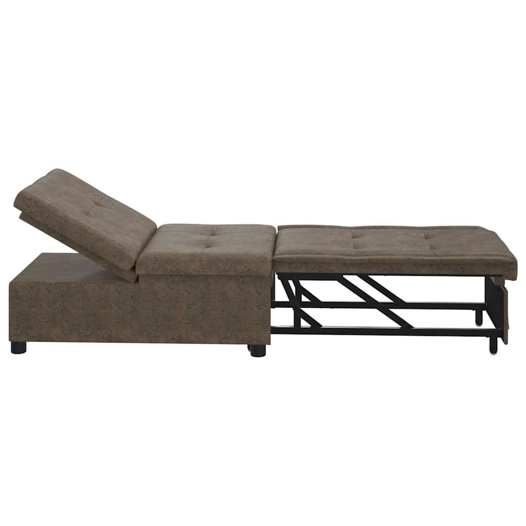 Schlafsofa Dunkelgrau 194 x 67 x 82 cm Huahua Stoff