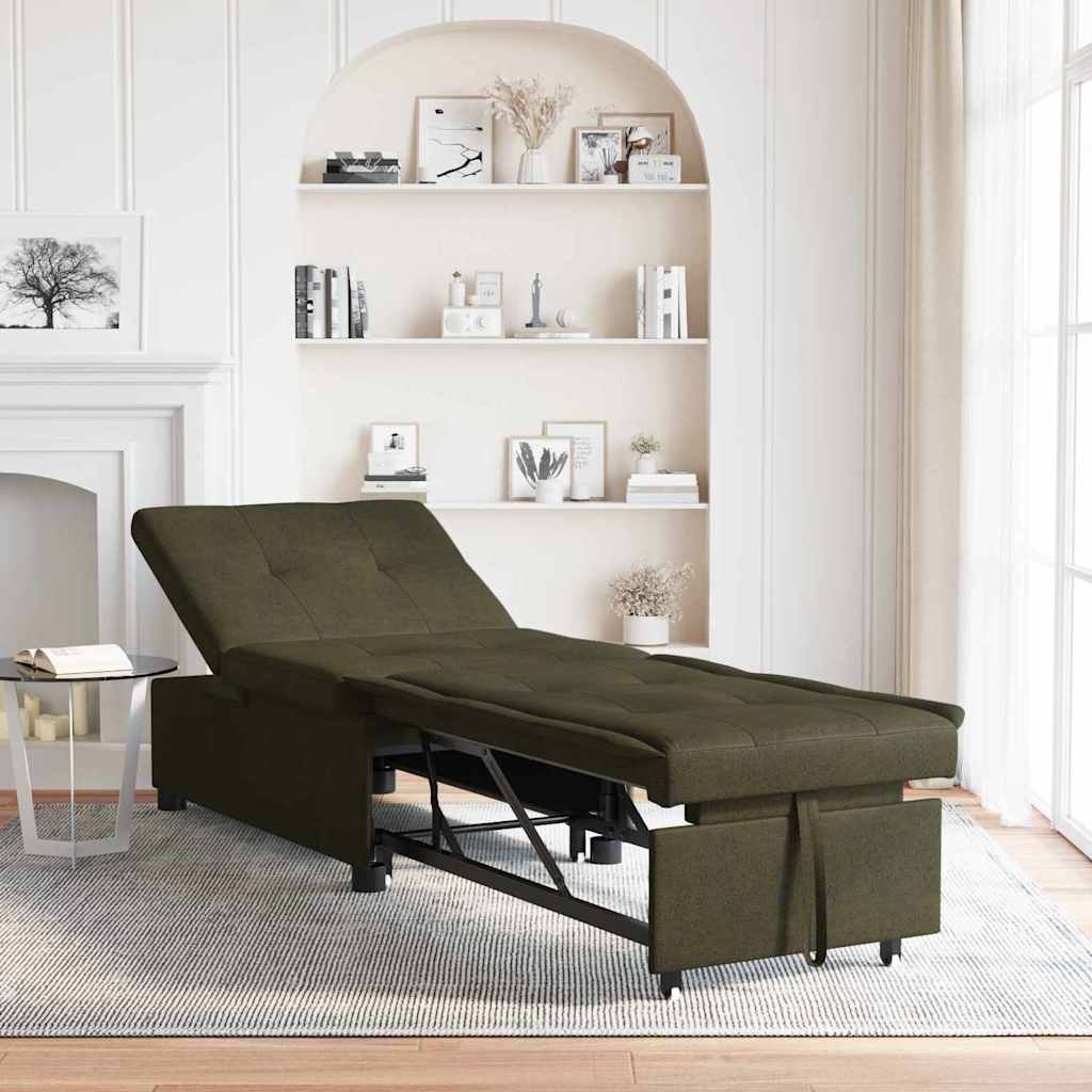 Schlafsofa Olivegrün 194 x 67 x 82 cm Huahua Stoff