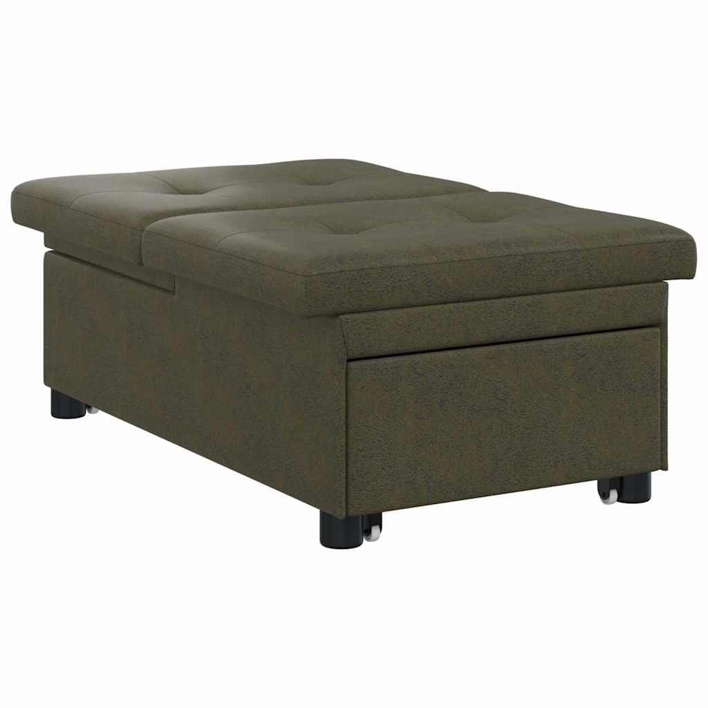 Schlafsofa Olivegrün 194 x 67 x 82 cm Huahua Stoff