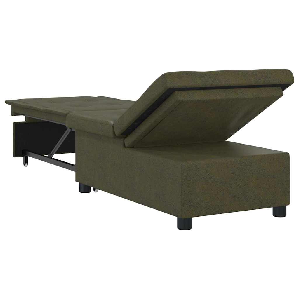 Schlafsofa Olivegrün 194 x 67 x 82 cm Huahua Stoff