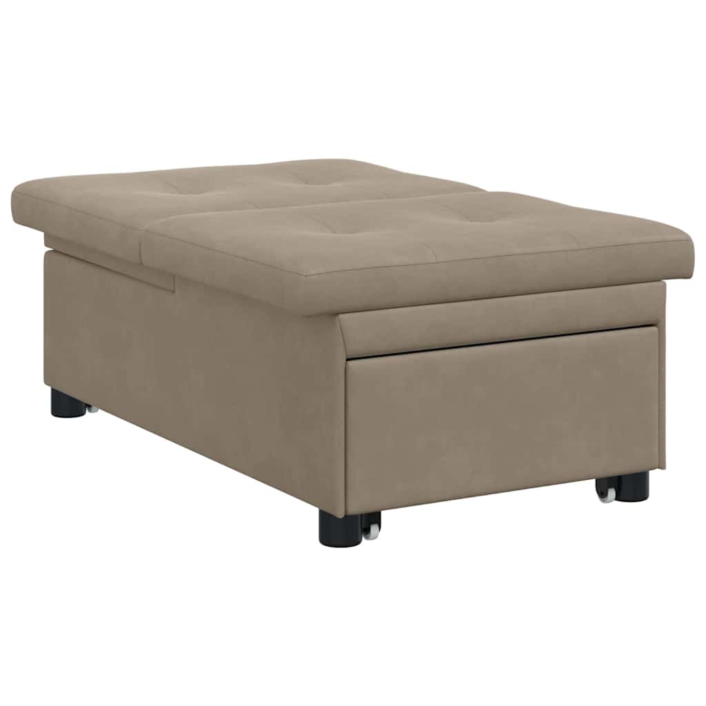 Schlafsofa Ausziehbar Taupe 194 x 67 x 82 cm Mikrofaser