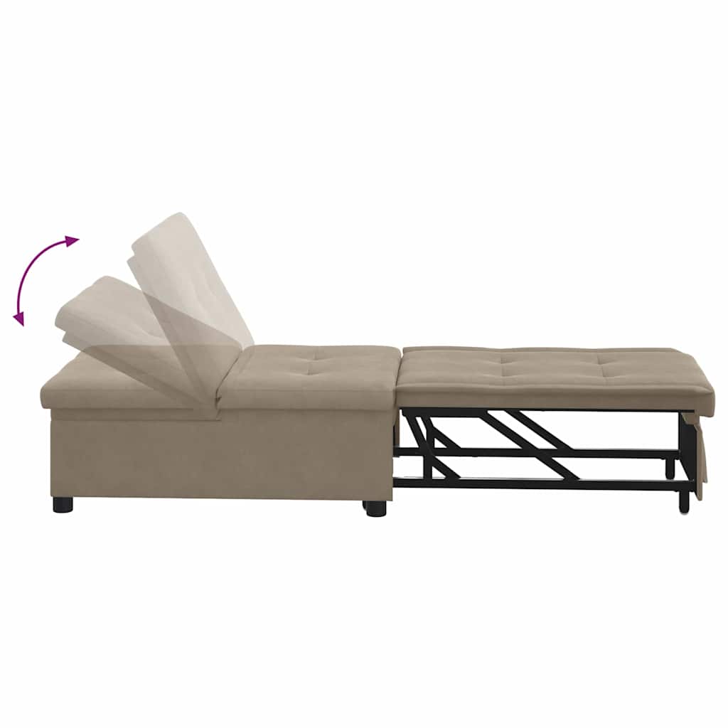 Schlafsofa Ausziehbar Taupe 194 x 67 x 82 cm Mikrofaser